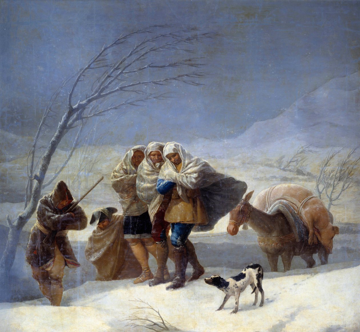 Burza śnieżna lub zima. Obraz Francisco De Goya (1746-1828) autorstwa Francisco de Goya