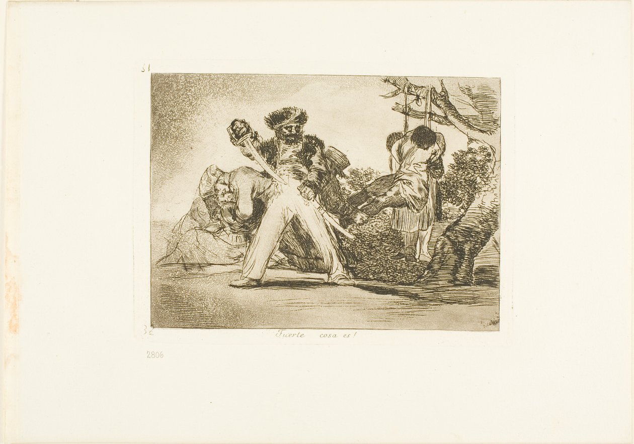 To trudne!, płyta 31 z The Disasters of War autorstwa Francisco Jose de Goya y Lucientes