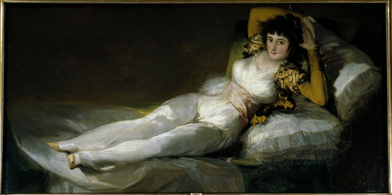 Ubrana Maja, ok. 1798-1805 (olej na płótnie) autorstwa Francisco Jose de Goya y Lucientes