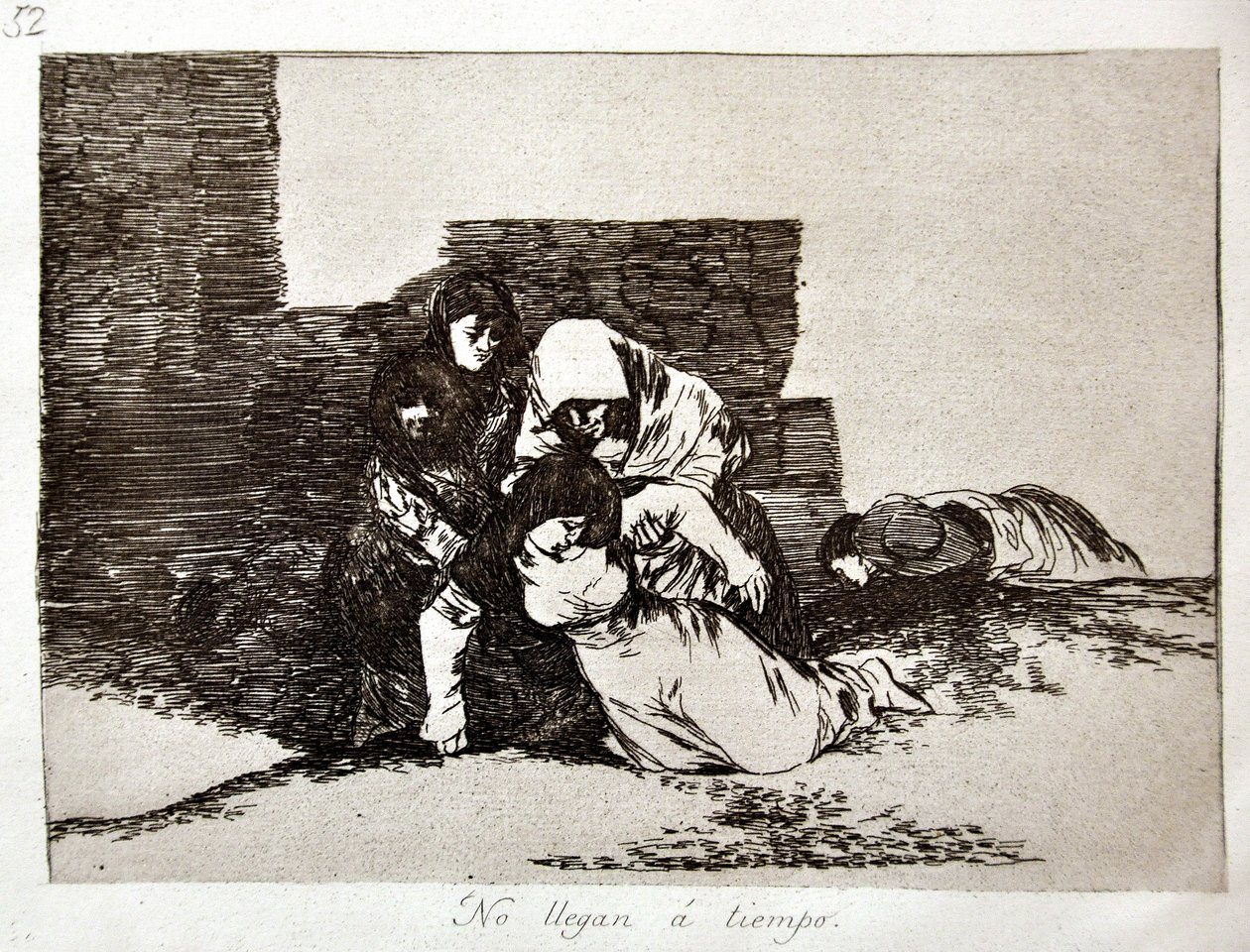 Katastrofy wojny: No Llegan a Tiempo (przychodzą za późno) autorstwa Francisco Jose de Goya y Lucientes