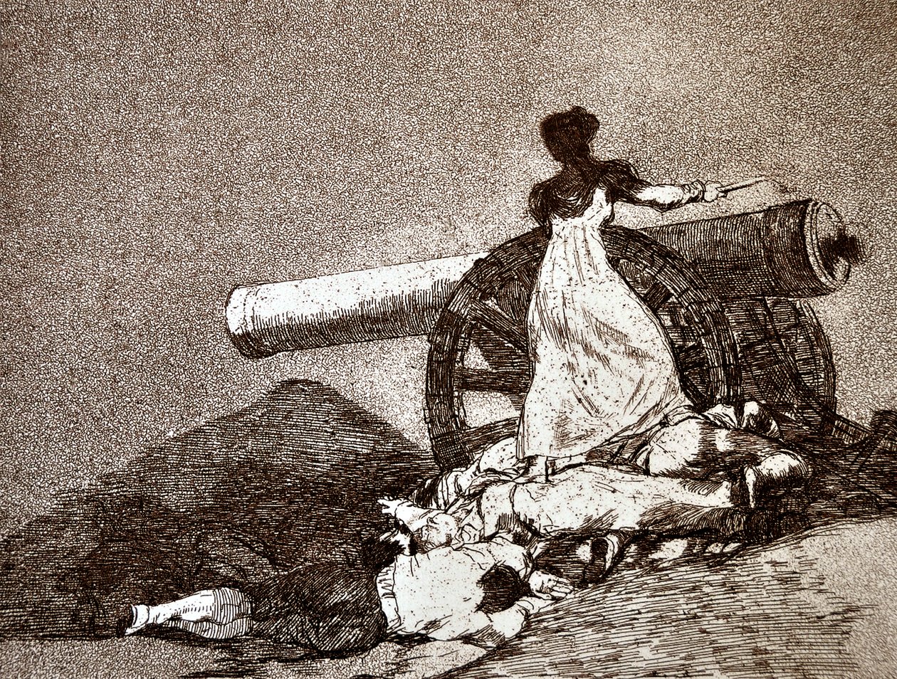 Katastrofy wojny: Que Valor! (Jaka odwaga) (szczegóły) autorstwa Francisco Jose de Goya y Lucientes