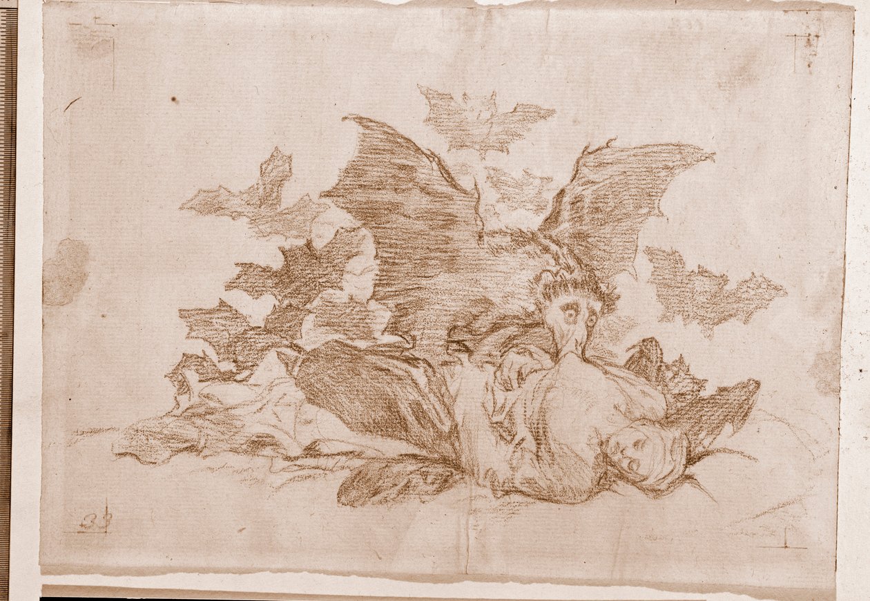 Katastrofy wojny: wyniki (rysunek przygotowawczy) autorstwa Francisco de Goya