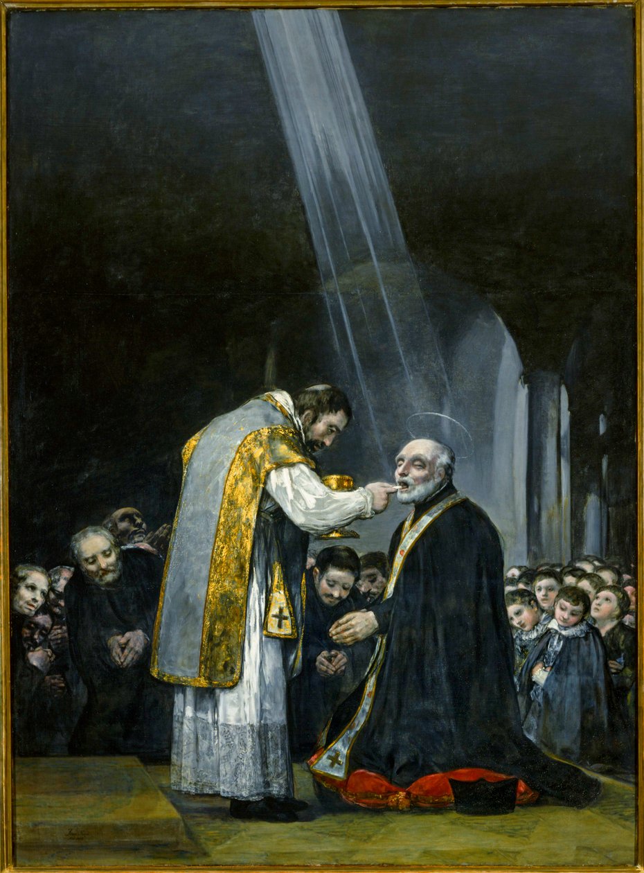 Ostatnia komunia świętego Józefa z Calasanz ... (obraz na płótnie) autorstwa Francisco Jose de Goya y Lucientes