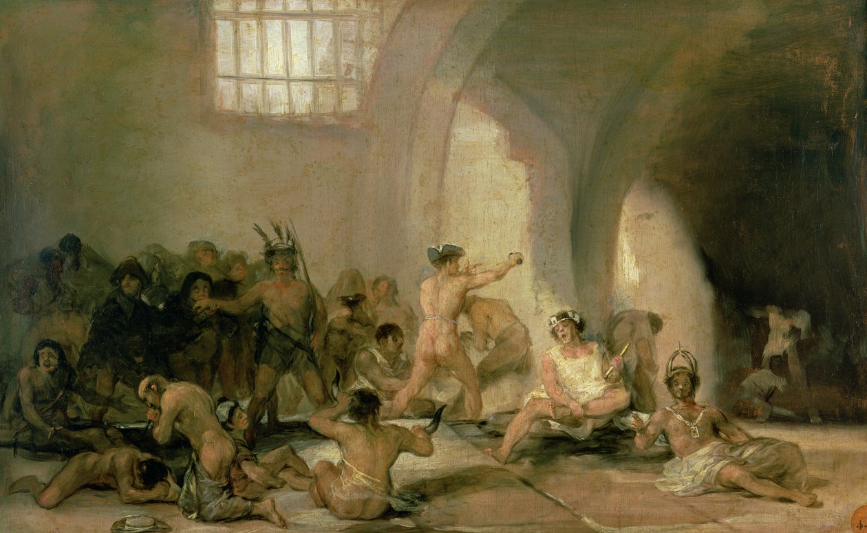 Dom wariatów autorstwa Francisco de Goya