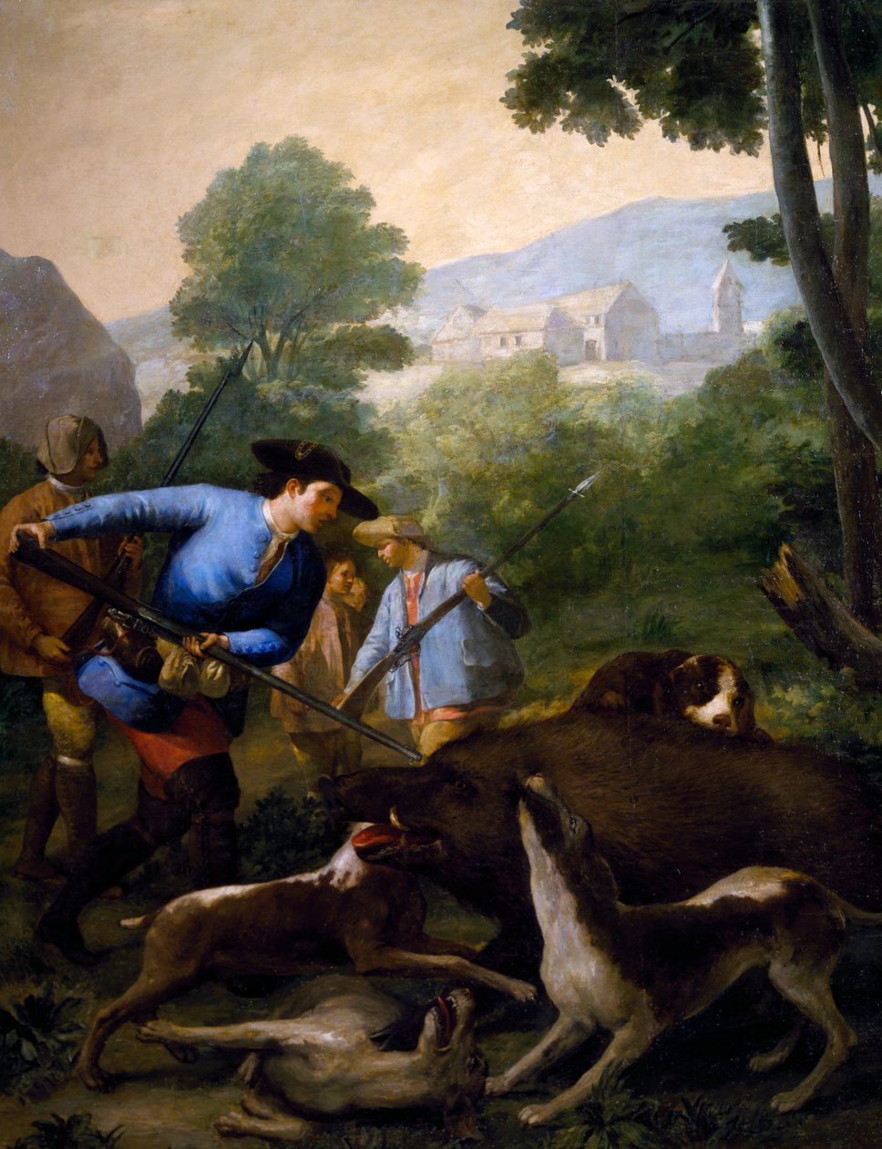 Polowanie na dzika autorstwa Francisco Jose de Goya y Lucientes