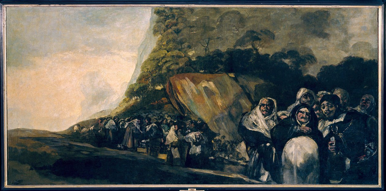 Pielgrzymka ma źródło w San Isidro Malarstwo Francisco de Goya (1746-1828) XIX-wieczny Madryt. Muzeum Łąka autorstwa Francisco de Goya
