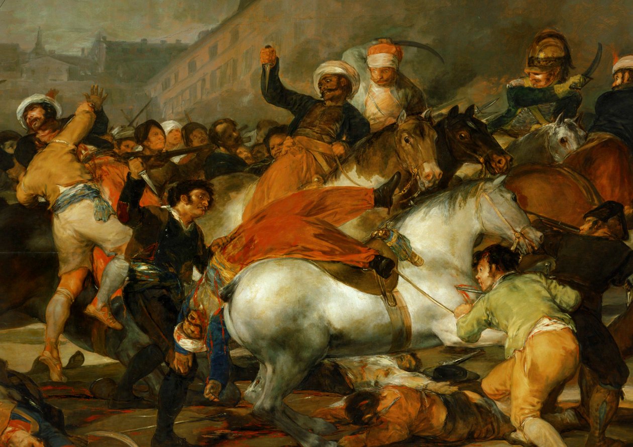 Drugi maja 1808 roku w Madrycie: szarża ... (obraz na płótnie) autorstwa Francisco Jose de Goya y Lucientes