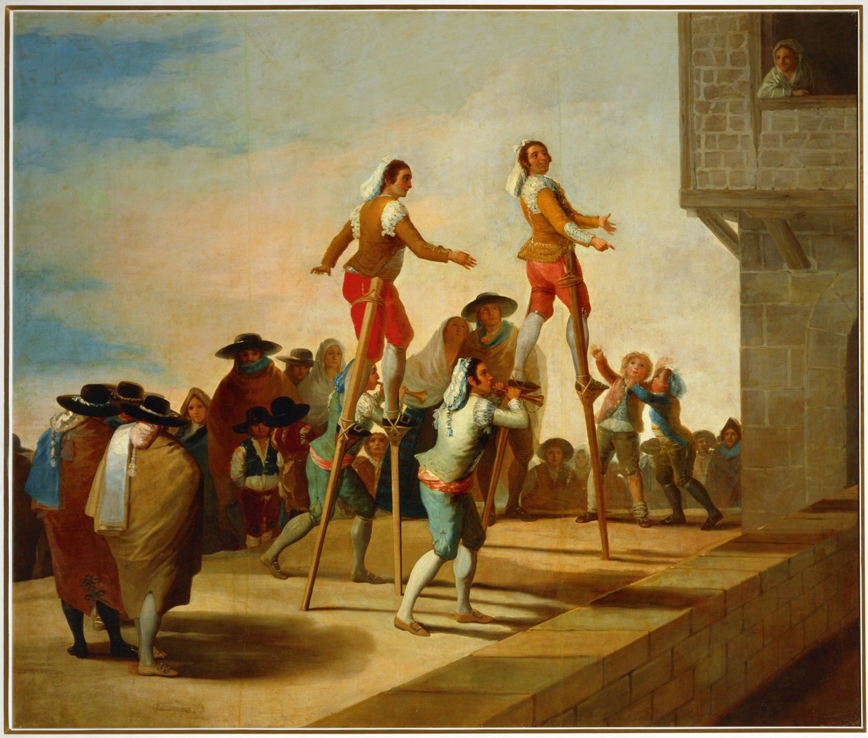 SzczudłaKarykatura na gobelin w Prado ... (obraz na płótnie) autorstwa Francisco Jose de Goya y Lucientes