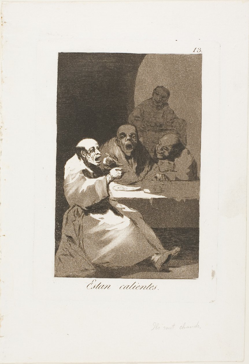 Są Gorące, płyta 13 z Los Caprichos autorstwa Francisco Jose de Goya y Lucientes