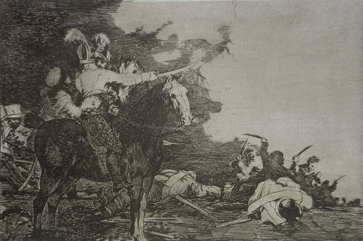 Nie zgadzają się, płyta 17 „Klęski wojny” autorstwa Francisco Jose de Goya y Lucientes