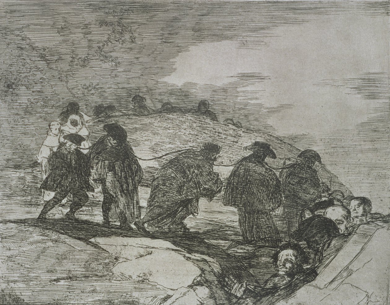 Nie znają drogi, płyta 70 „Klęski wojny” autorstwa Francisco Jose de Goya y Lucientes