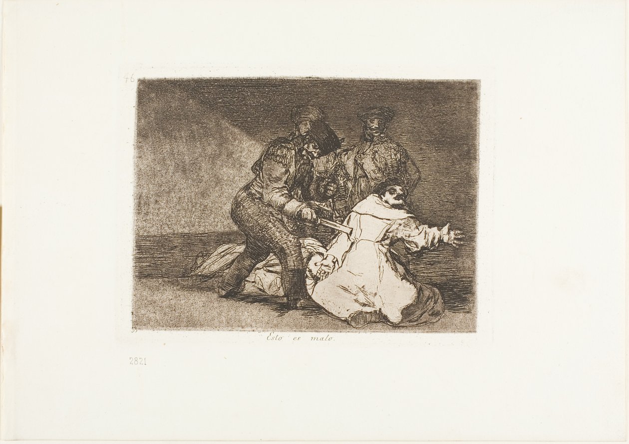 To jest złe, płyta 46 z The Disasters of War autorstwa Francisco Jose de Goya y Lucientes
