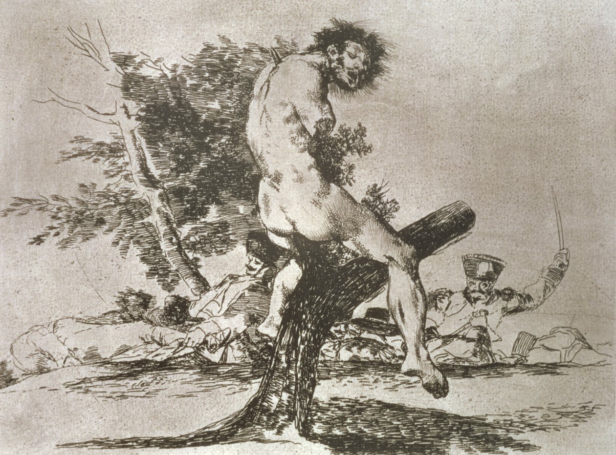 Gorzej, płyta 37 „Katastrofy wojny” autorstwa Francisco Jose de Goya y Lucientes