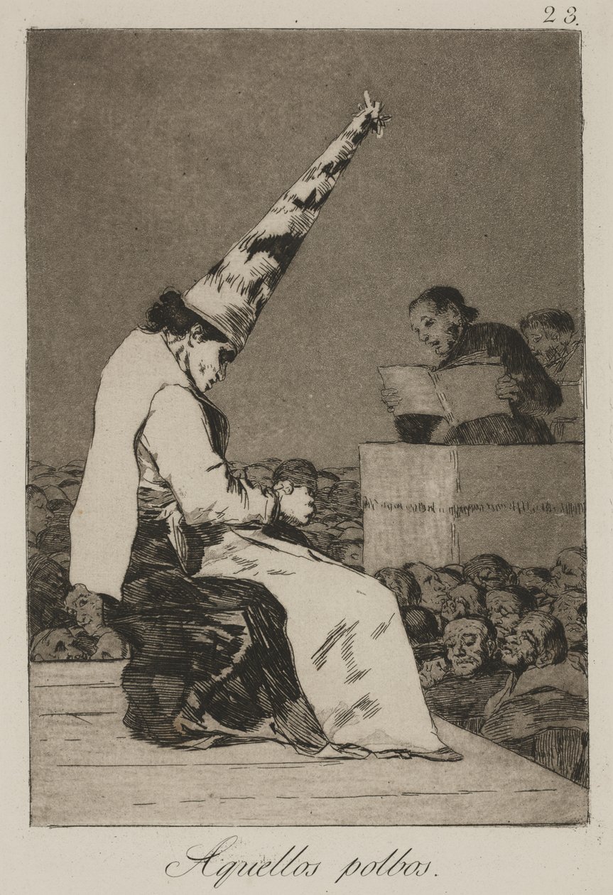 Te drobinki kurzu (Aquellos Polbos) autorstwa Francisco de Goya