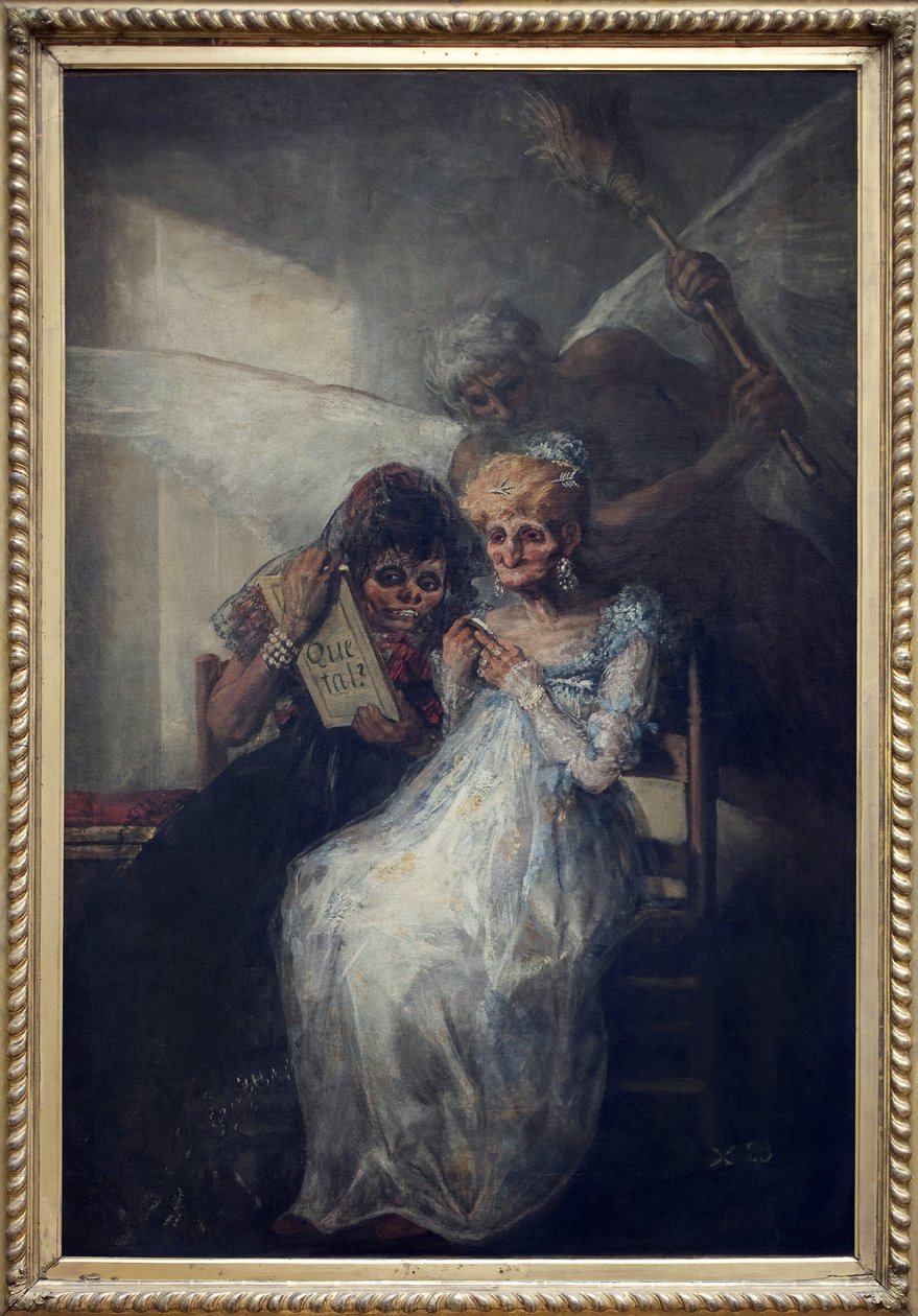 Czas, powiedział Les Vieilles. Obraz Francisco de Goya y Lucientes (1746-1828), olej na płótnie, około 1808-1812, sztuka hiszpańska, początek XIX wieku. Muzeum Sztuk Pięknych w Lille. autorstwa Francisco de Goya