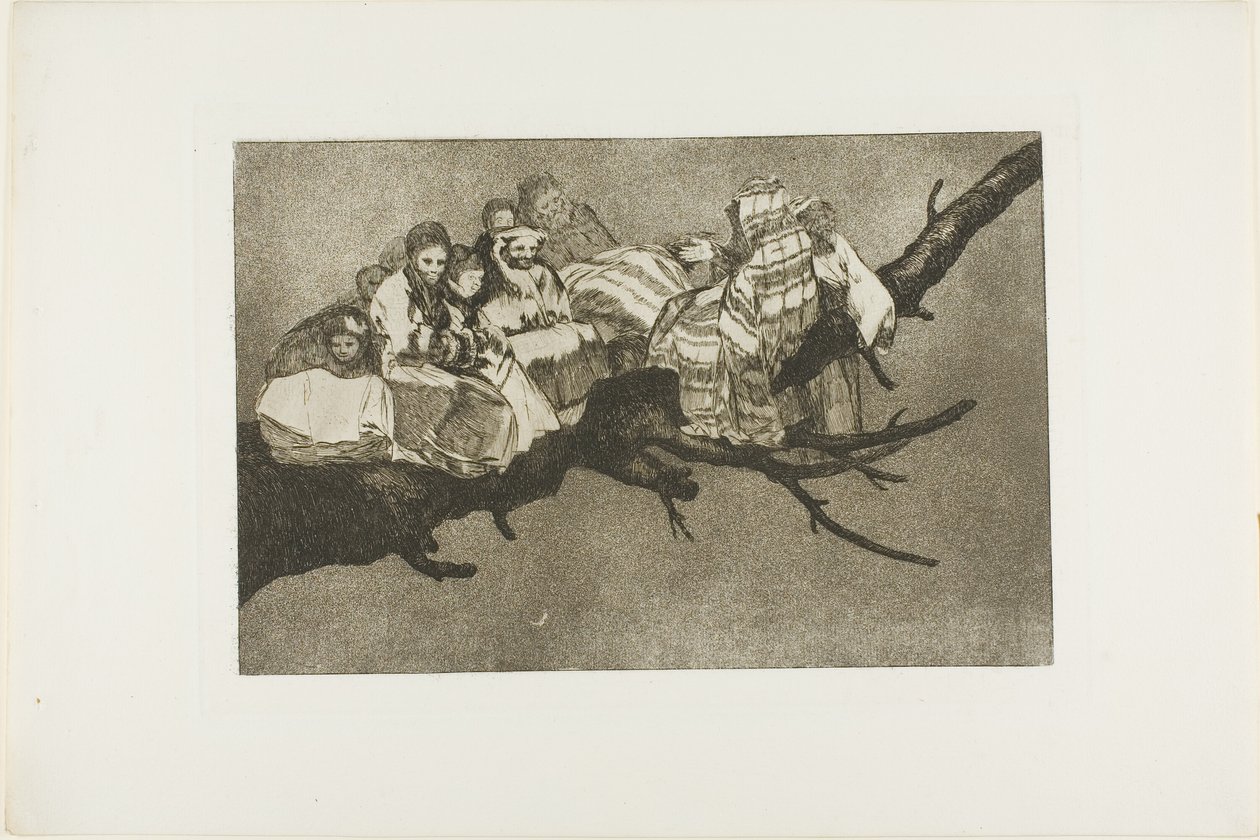 To Go Amongst the Branches, czyli mówić przez kapelusz, płyta trzecia z Los Proverbios autorstwa Francisco Jose de Goya y Lucientes
