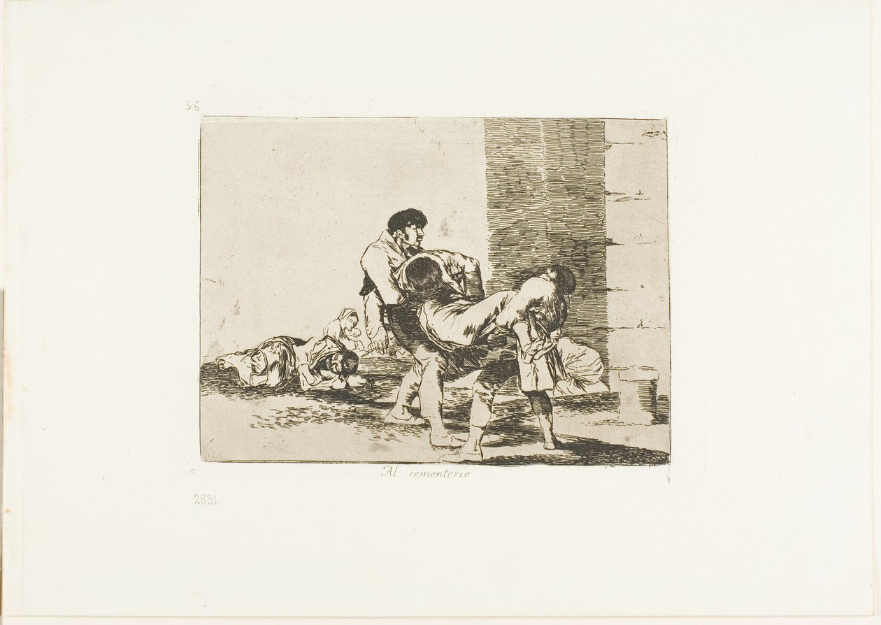 Na cmentarz, tablica 56 z filmu Katastrofy wojny autorstwa Francisco Jose de Goya y Lucientes
