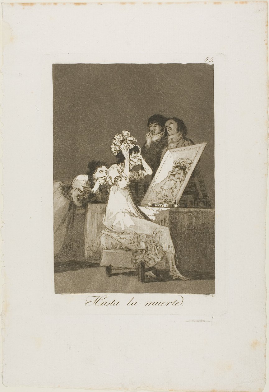Do śmierci, płyta 55 z Los Caprichos autorstwa Francisco Jose de Goya y Lucientes