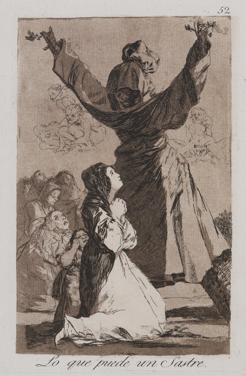 Co może zrobić krawiec! (Co krawiec może!) autorstwa Francisco de Goya