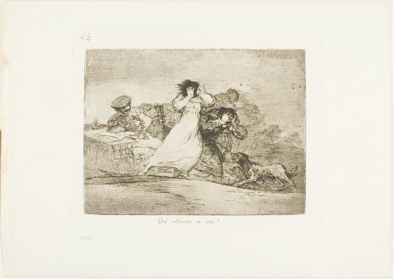 Co to za zgiełk?, płyta 65 z The Disasters of War autorstwa Francisco Jose de Goya y Lucientes