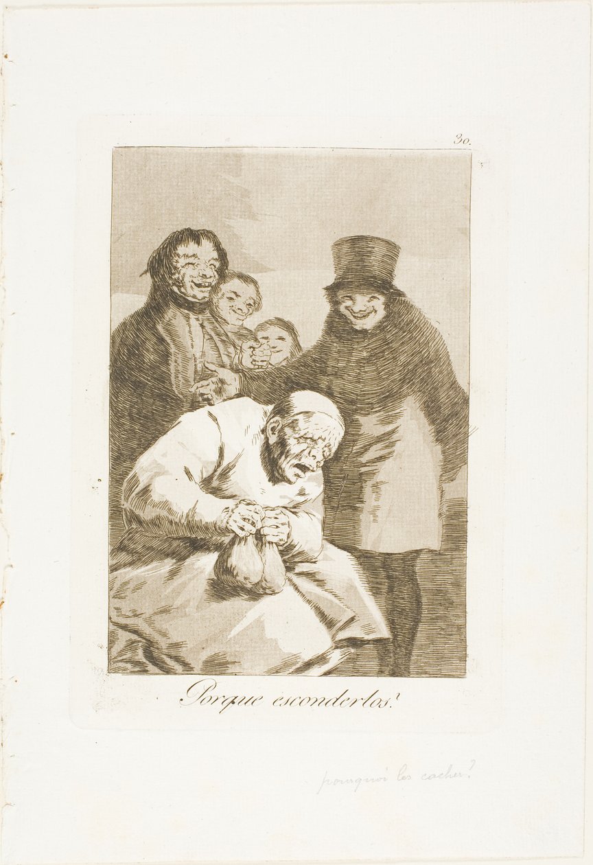 Dlaczego je ukryć?, płyta 30 z Los Caprichos autorstwa Francisco Jose de Goya y Lucientes