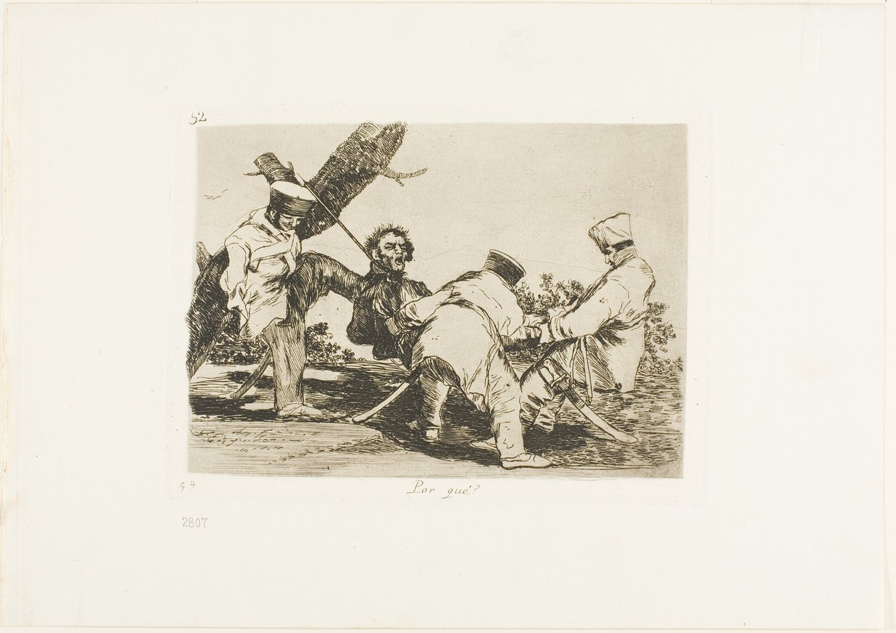 Dlaczego?, płyta 32 z The Disasters of War autorstwa Francisco Jose de Goya y Lucientes