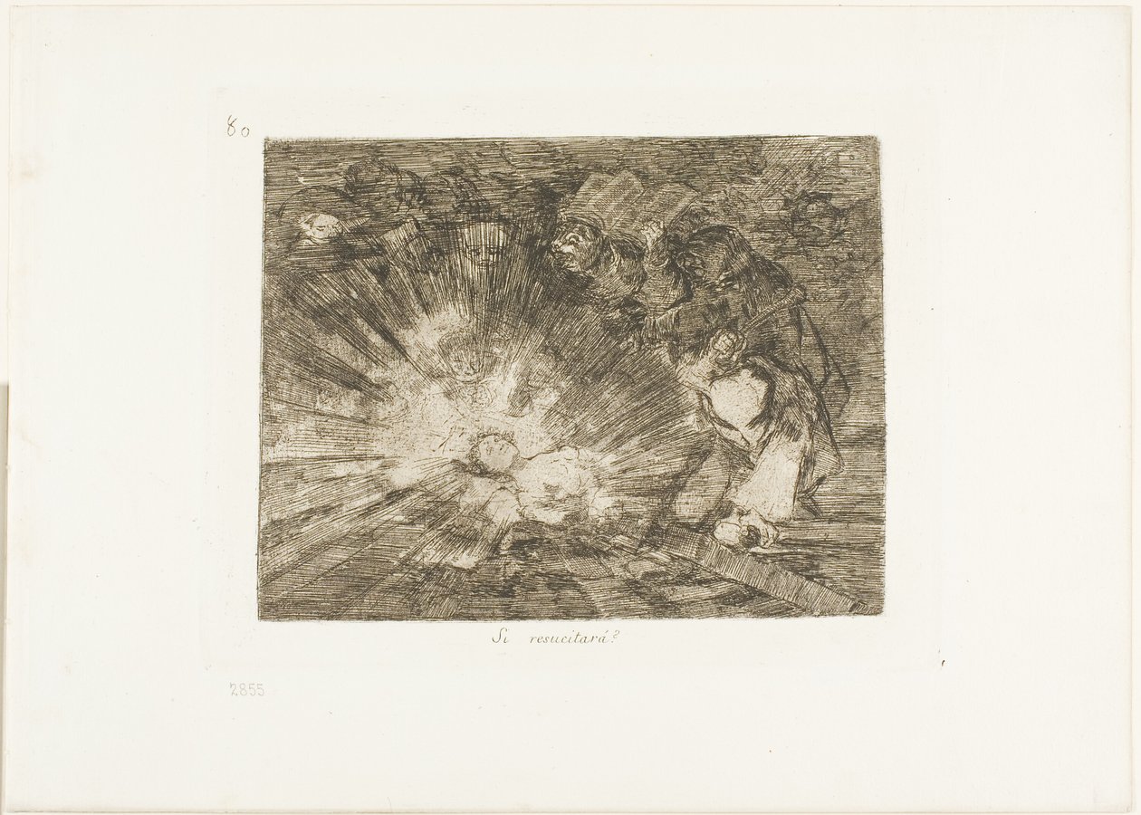 Czy ona zmartwychwstanie?, płyta 80 z The Disasters of War autorstwa Francisco Jose de Goya y Lucientes