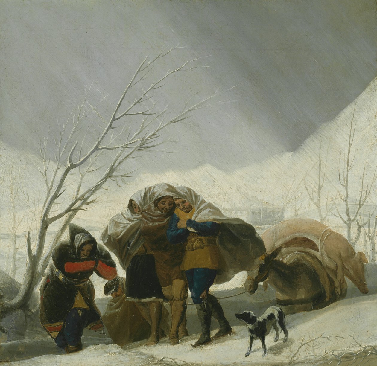 Zimowa scena autorstwa Francisco Jose de Goya y Lucientes