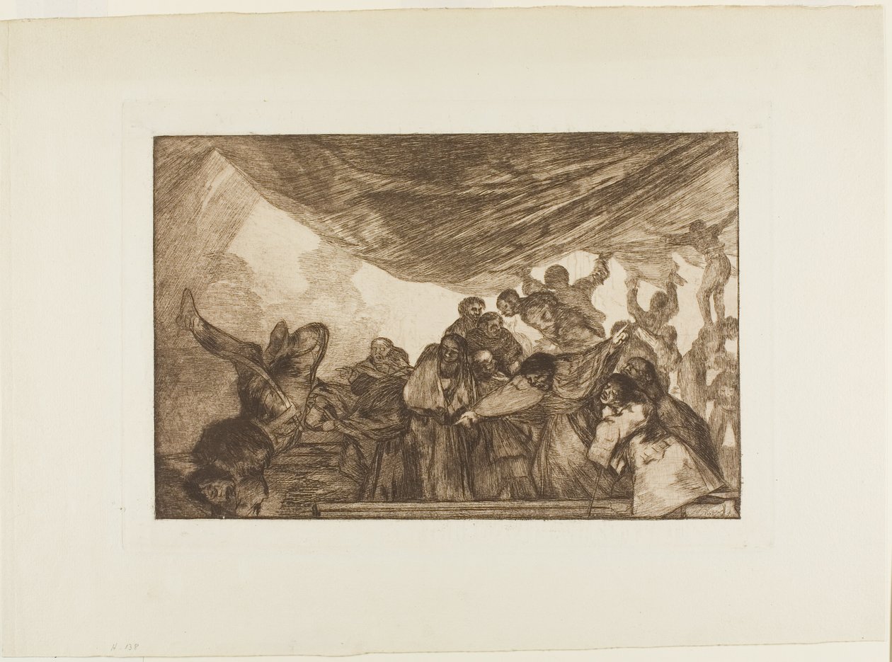 Nie polecając się ani Bogu, ani diabłu, płyta 15 z Los Proverbios autorstwa Francisco Jose de Goya y Lucientes