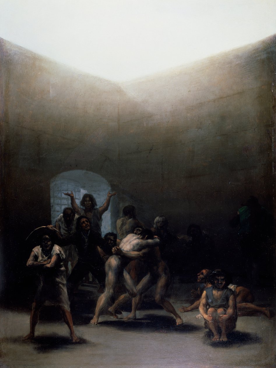 Podwórko z lunatykami autorstwa Francisco Jose de Goya y Lucientes