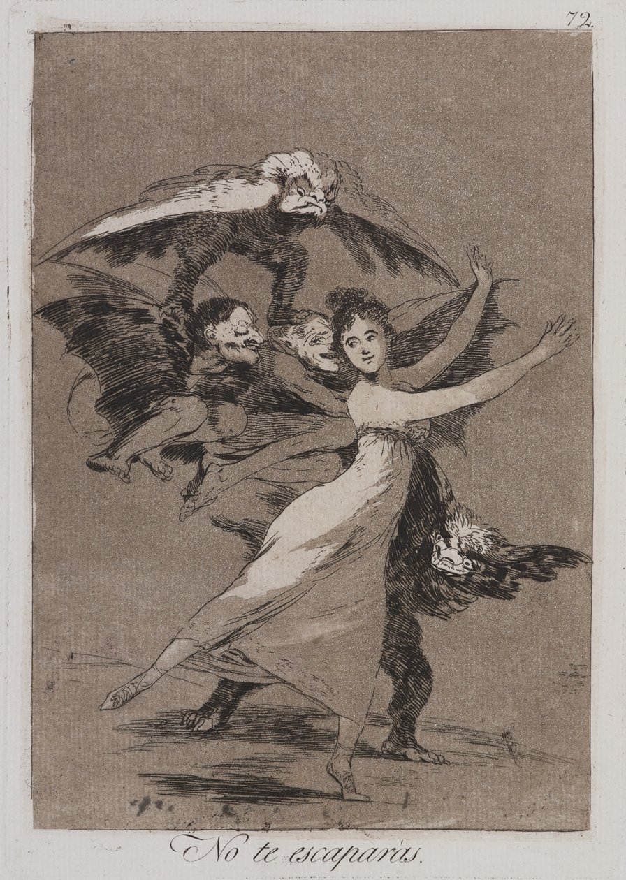 Nie uciekniesz (No te escarparas) autorstwa Francisco de Goya