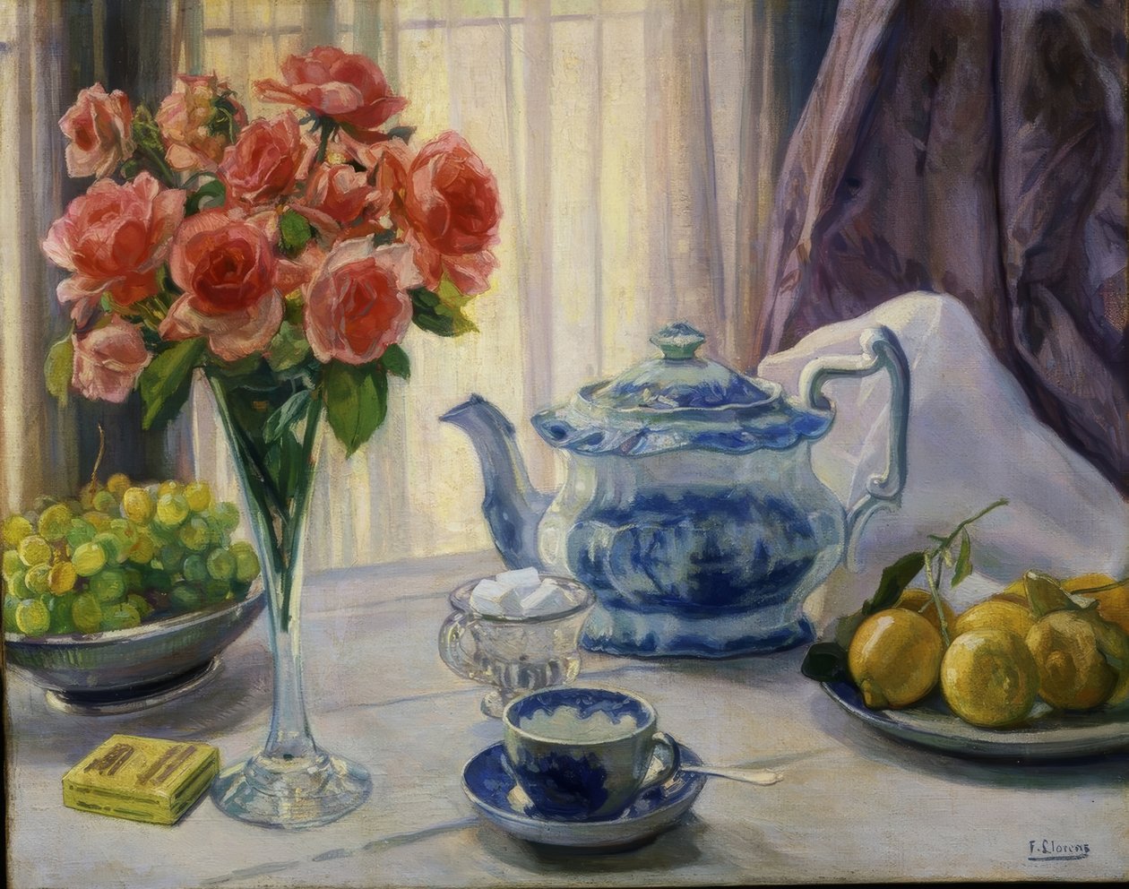 PODŚWIETLENIE - XX WIEKU - 48X73 CM autorstwa Francisco Llorens Diaz