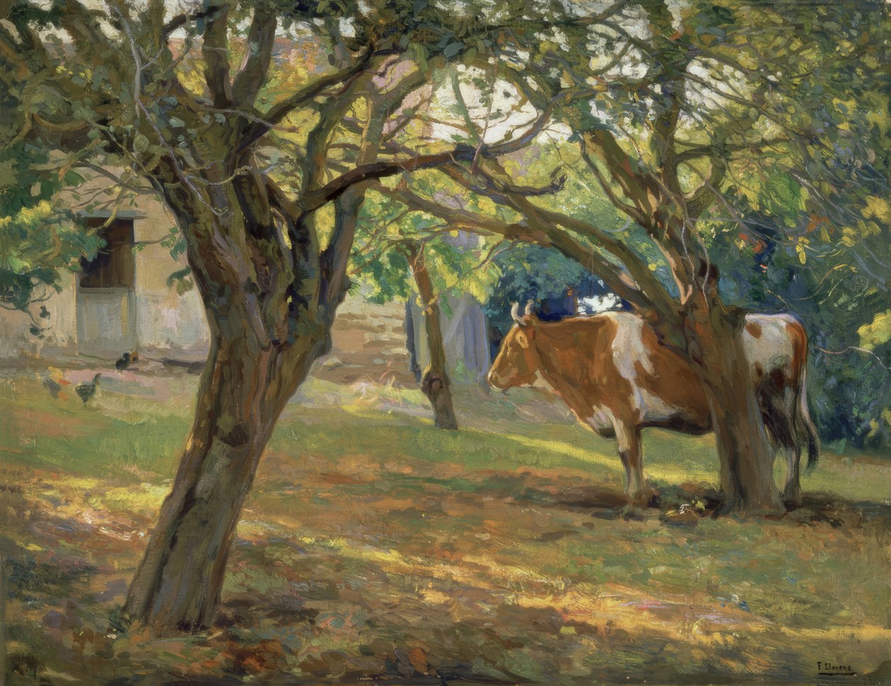 OGRÓD PANA JUANA – 1930 / 36–70,5X90 CM– autorstwa Francisco Llorens Diaz