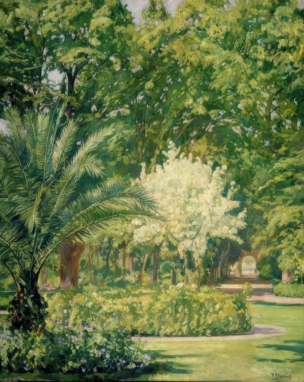 VERE CLARO-JARDIN BOTANICO – 1934–79X100 CM– autorstwa Francisco Llorens Diaz