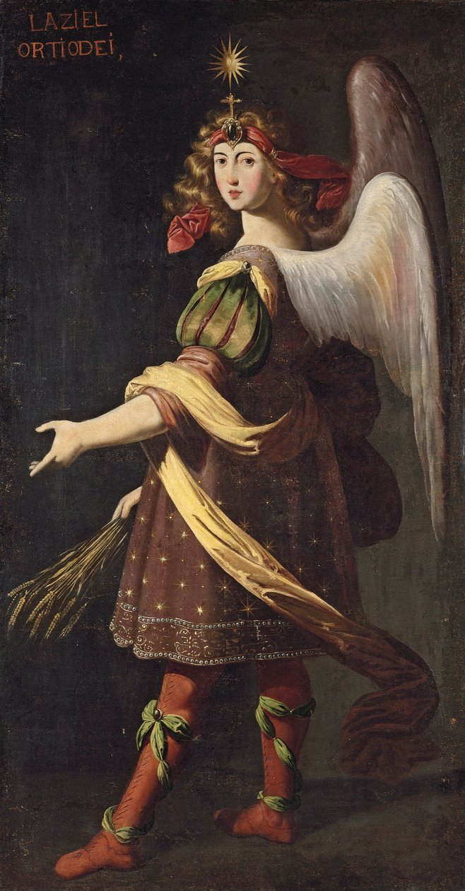 Alegoria Eucharystii: Anioł niosący ziarno autorstwa Francisco Polanco