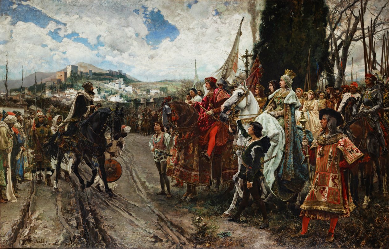 Kapitulacja Granady w 1492, 1882 autorstwa Francisco Pradilla y Ortiz