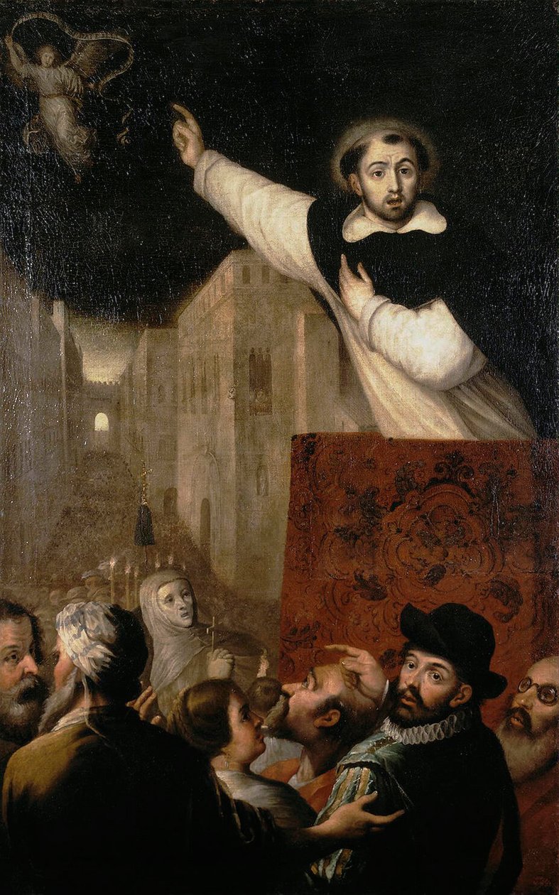 Kazanie św. Wincentego Ferrera, początek XVII wieku. autorstwa Francisco Ribalta