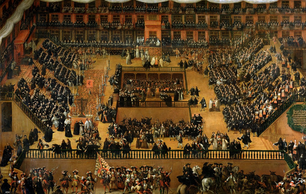 Auto de Fe na Plaza Mayor, Madryt, 1683 r. autorstwa Francisco Rizi