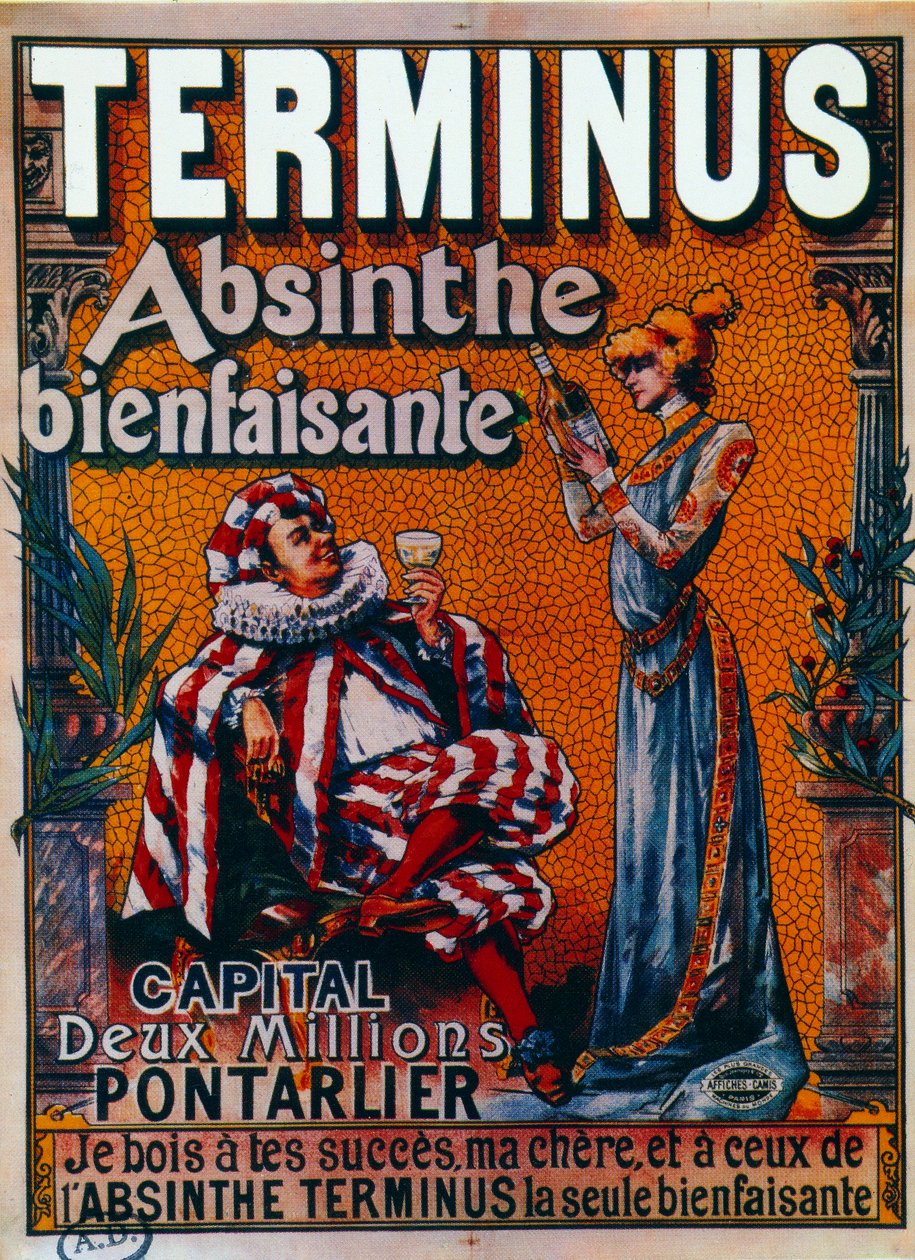 Reklama „pożytecznego absyntu” Terminusa autorstwa Pontarliera (plakat) autorstwa Francisco Tamagno