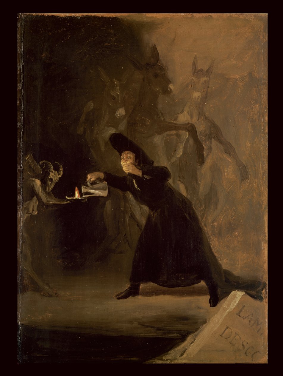Scena z „El Hechizado por Fuerza” (Zaczarowani na siłę) c.1798 autorstwa Francisco de Goya