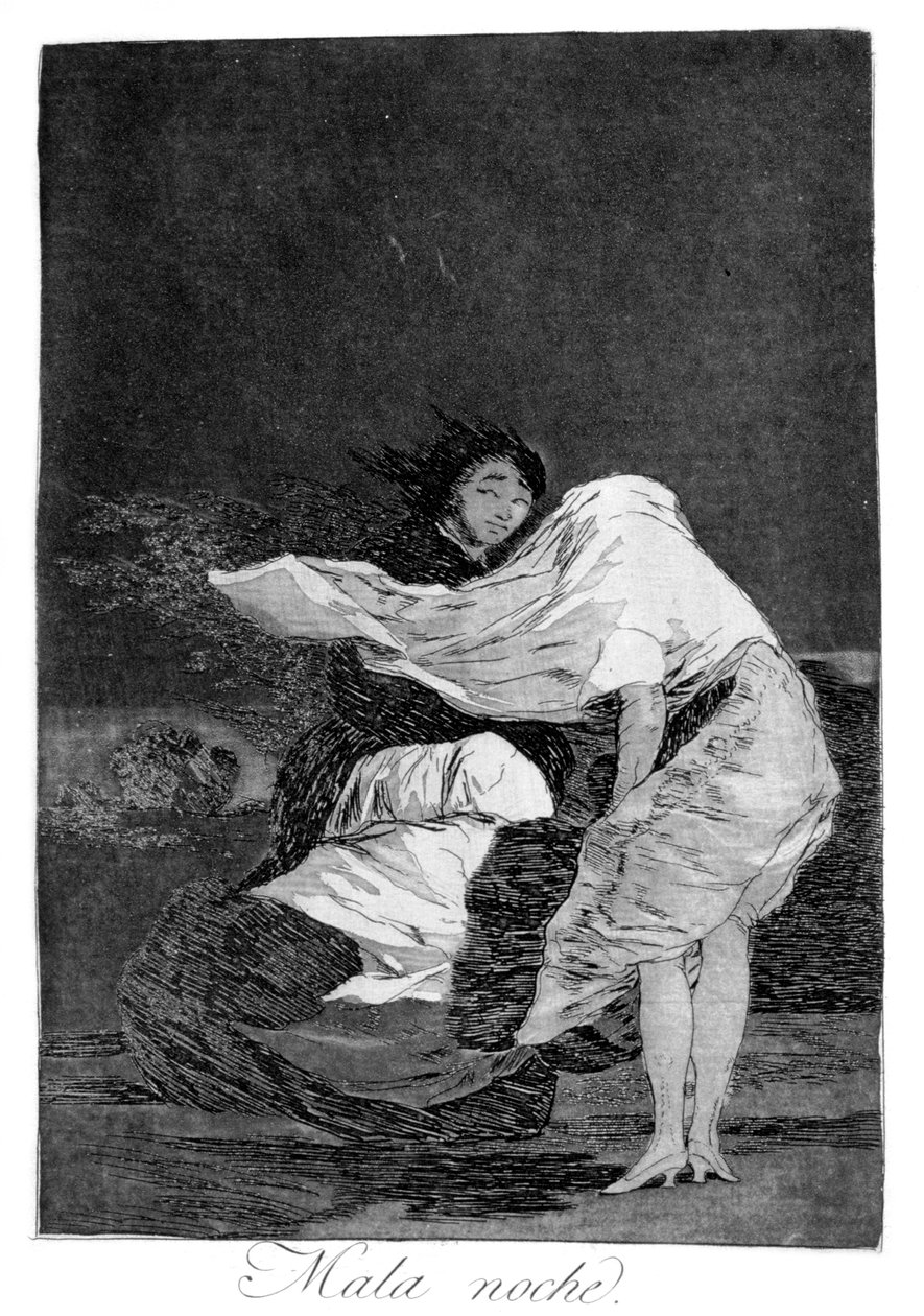 Zła noc, 1799 autorstwa Francisco de Goya