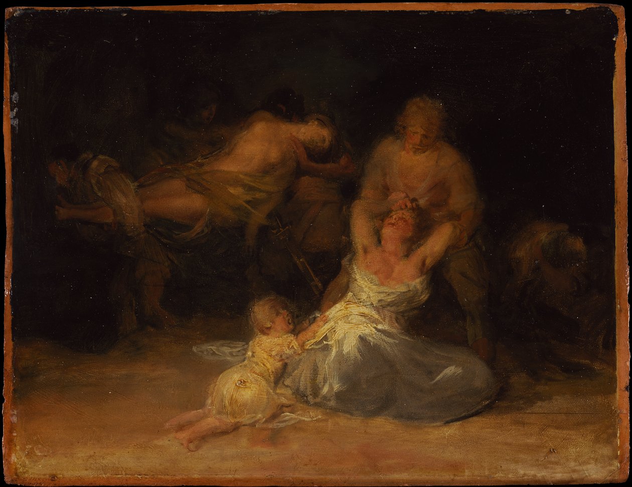 Akt przemocy wobec dwóch kobiet autorstwa Francisco de Goya