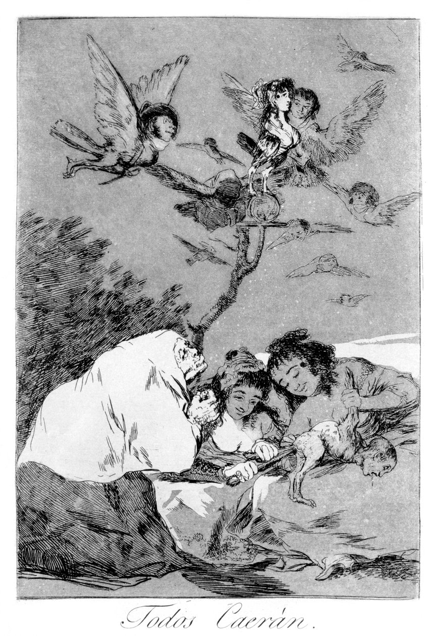 Wszystko upadnie, 1799 autorstwa Francisco de Goya