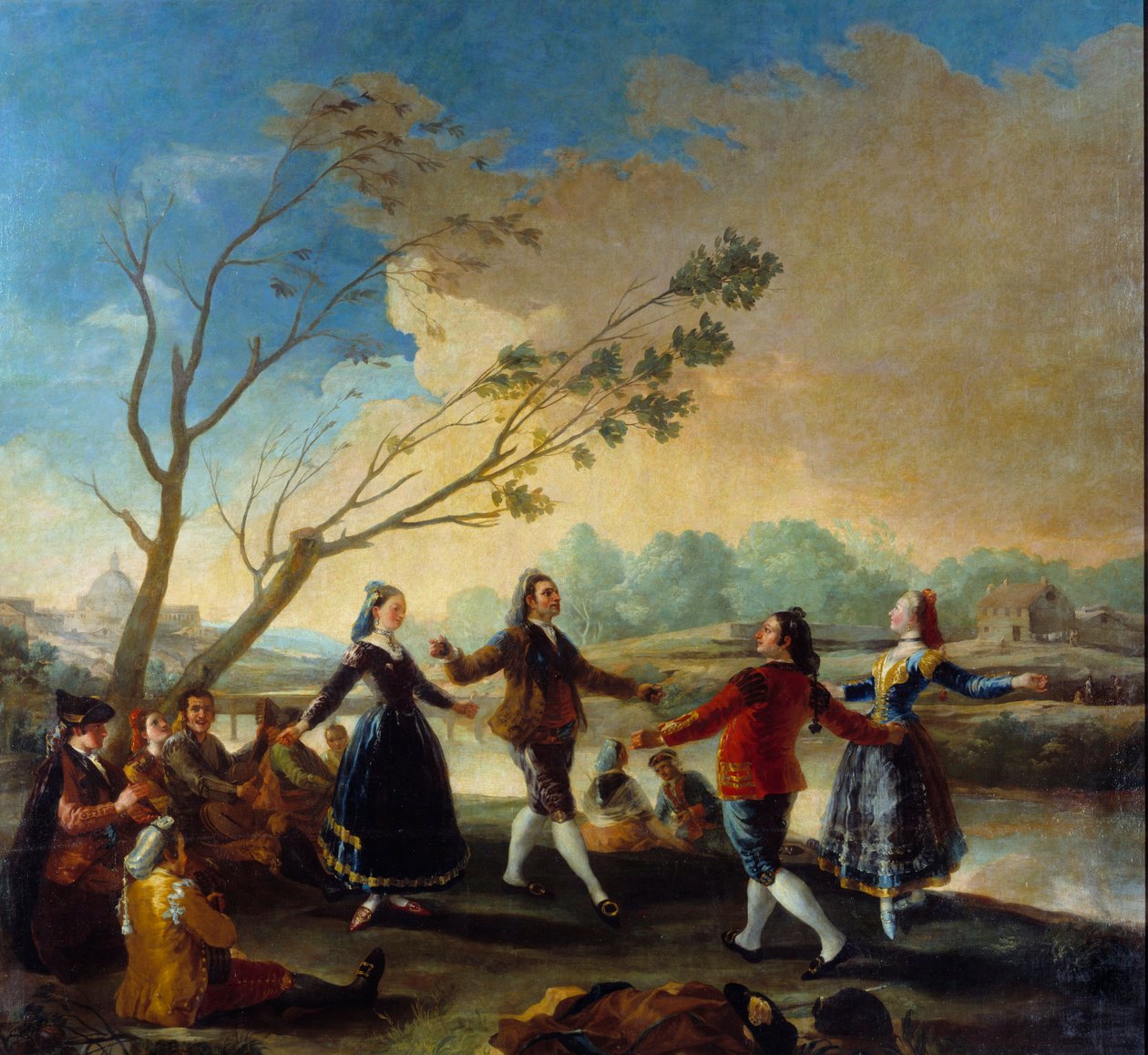 Piłka na skraju Manzanares. Obraz Francisco De Goya (1746-1828) autorstwa Francisco de Goya