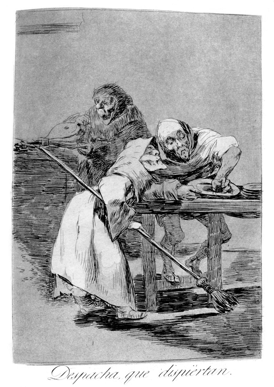 Szybko, budzą się, 1799 autorstwa Francisco de Goya