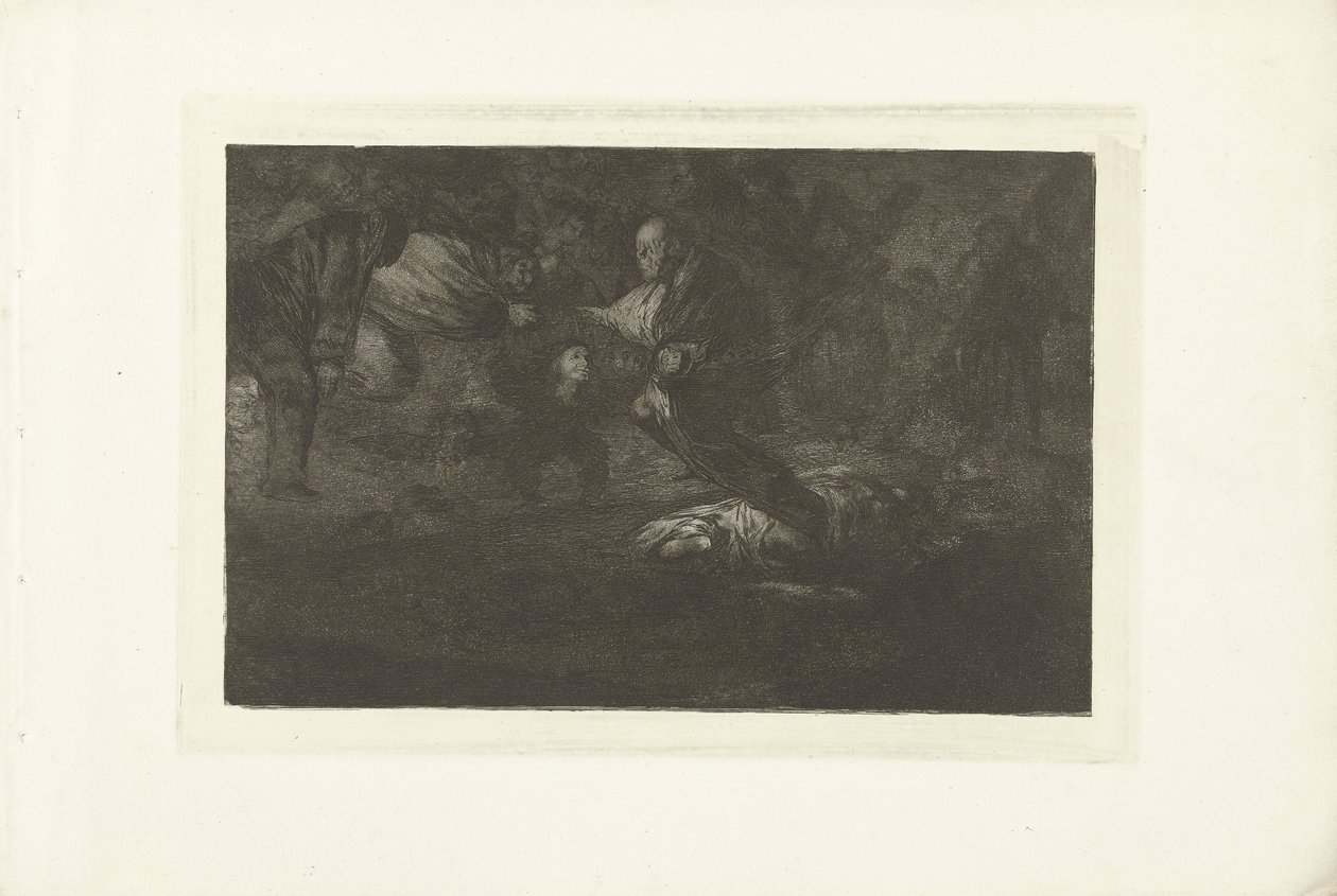 Szaleństwo pogrzebowe Różne funebre Los Disparates (The Follies) (tytuł serii) Los Proverbios (Przysłowia) (tytuł serii) autorstwa Francisco de Goya