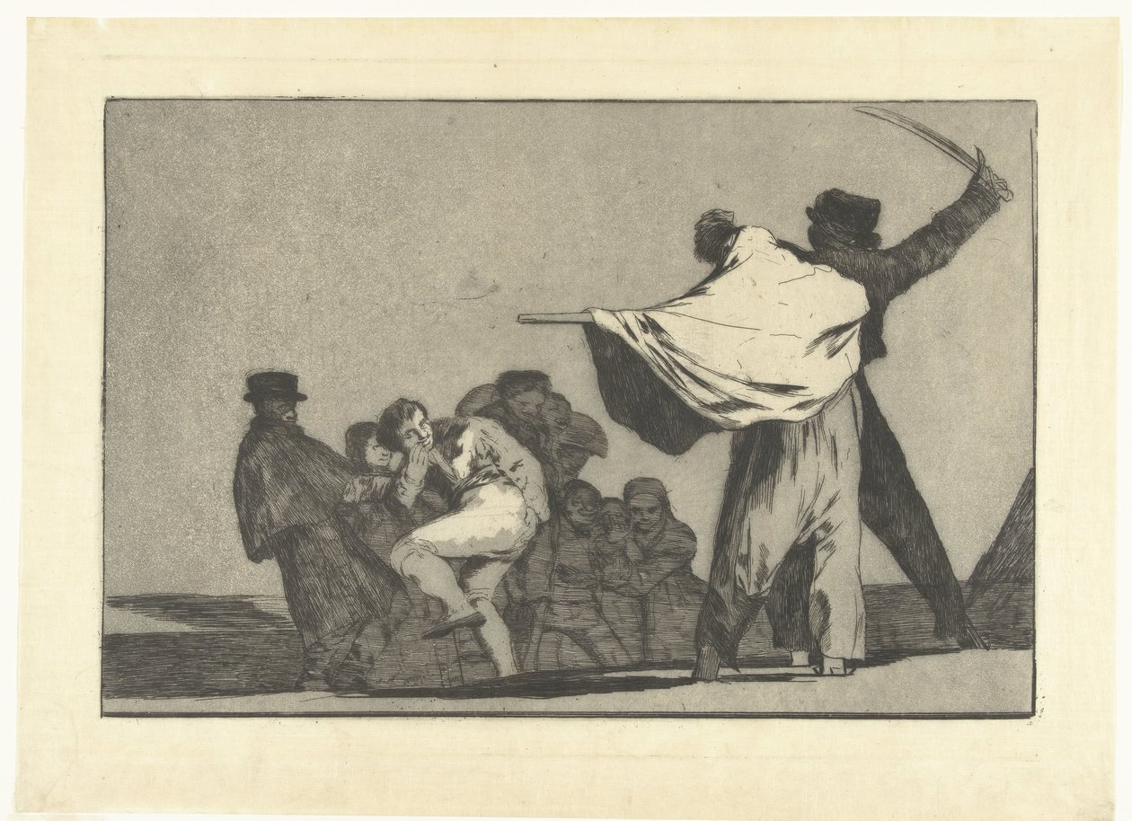 Znana głupota Rozproszony Conocido Los Disparates (The Follies) (tytuł serii) Los Proverbios (Przysłowia) (tytuł serii) autorstwa Francisco de Goya