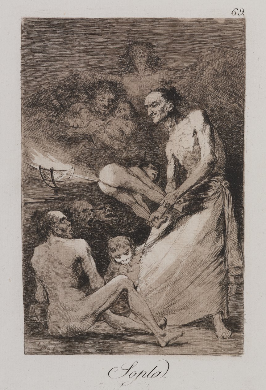 Cios (Sopla) autorstwa Francisco de Goya