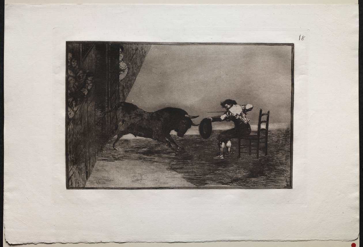 Walki byków: Odwaga Martincho na ringu w Saragossie autorstwa Francisco de Goya