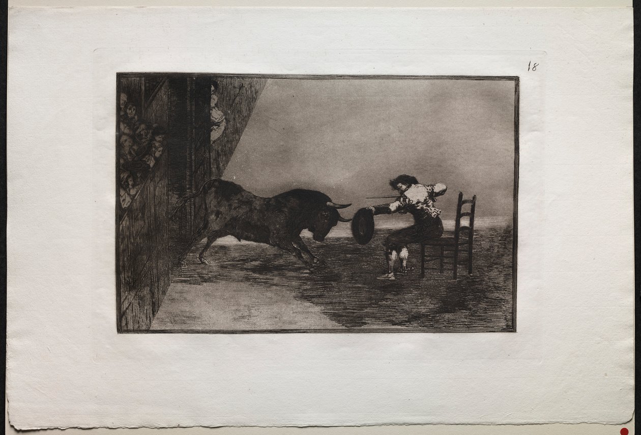 Walki byków: Odważny Martincho na ringu w Saragossie, 1876. autorstwa Francisco de Goya